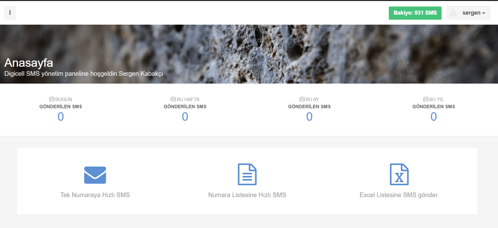 SMS Panel project preview